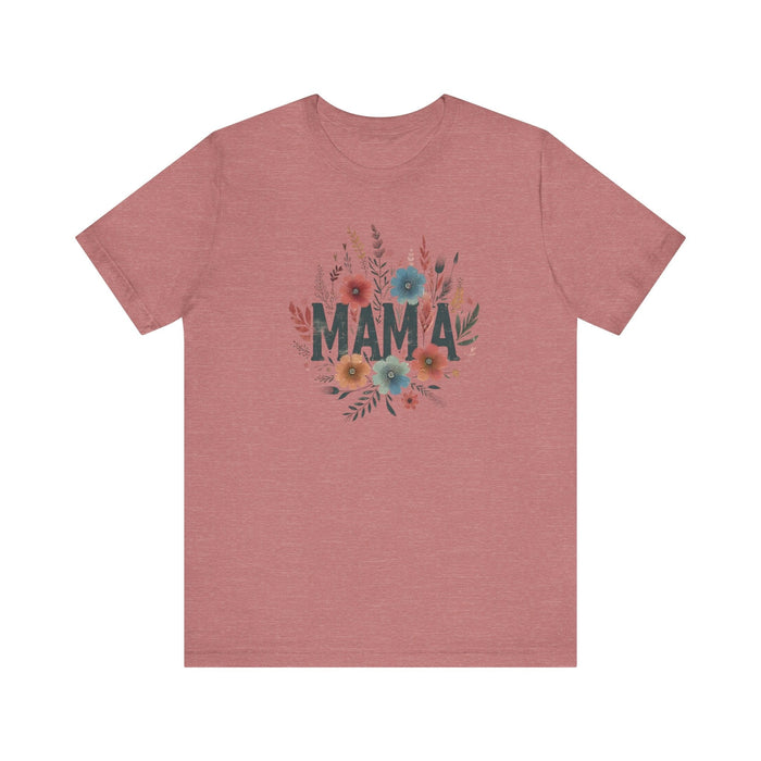 Printify T-Shirt Heather Mauve / S Boho Wildflower Mama: Embrace Nature in Style with our Comfy Tee!