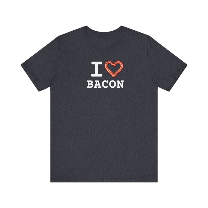 Printify T-Shirt Heather Navy / S I love Bacon Join The Bacon Crew! Dive into Fun with Our Classic Tee! Bacon Lovers!