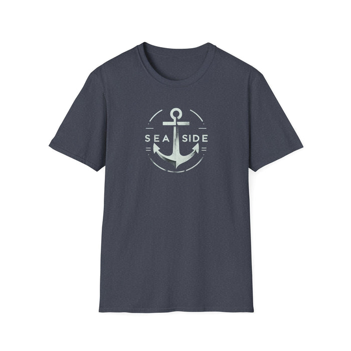 Printify T-Shirt Heather Navy / S Stylish Nautical Seaside Anchor Tee | Unisex Soft-Style Comfort Shirt Great Gift, Husband Gift, Boyfriend Gift, Boat shirt