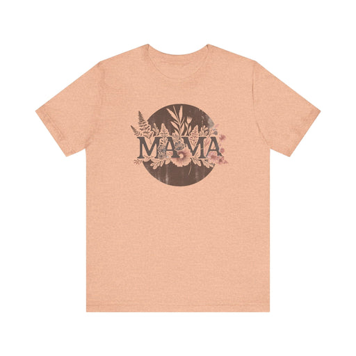 Printify T-Shirt Heather Peach / S Boho Wildflower Mama: Embrace Nature in Style with our Comfy Tee!