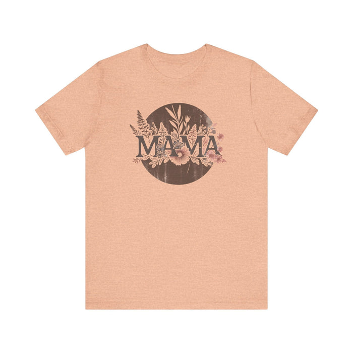 Printify T-Shirt Heather Peach / S Boho Wildflower Mama: Embrace Nature in Style with our Comfy Tee!