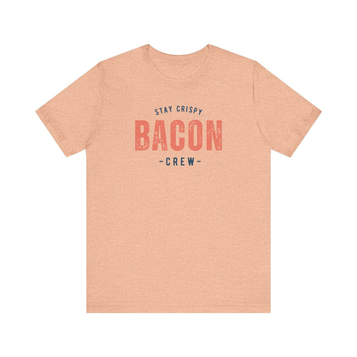 Printify T-Shirt Heather Peach / S Join The Bacon Crew! Dive into Fun with Our Classic Tee! Bacon Lovers!