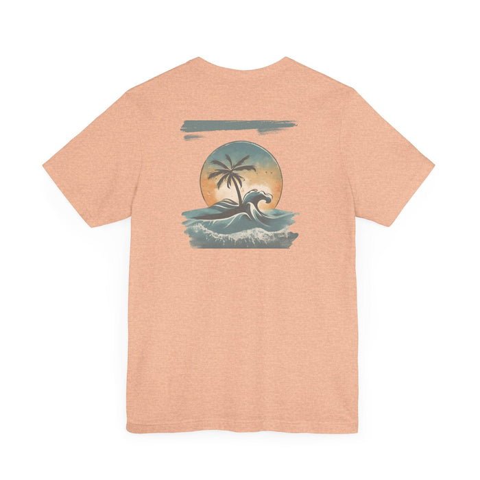 Printify T-Shirt Heather Peach / S Tropical Oasis Paradise Tee - Perfect Gift! Boyfriend Gift, Girlfriend Gift, Husband Gift, Wife Gift, Beach Shirt, Vacation Tshirt