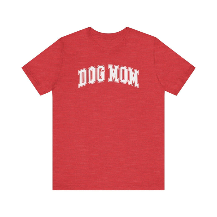 Printify T-Shirt Heather Red / S Paw-some Dog Mom Regular Fit Tee - Love, Comfort, and Style In This Short Sleeve Tshirt