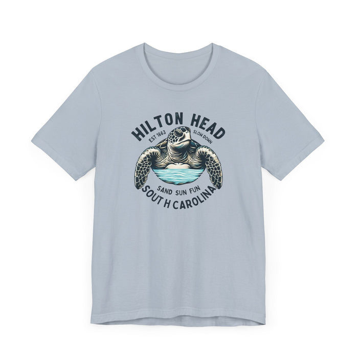 Printify T-Shirt Hilton Head South Carolina Graphic Tee Vacation Shirt Beach Vibes Destination Shirt Great Gift Idea