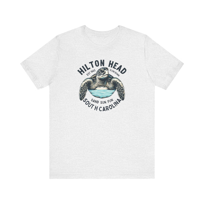 Printify T-Shirt Hilton Head South Carolina Graphic Tee Vacation Shirt Beach Vibes Destination Shirt Great Gift Idea