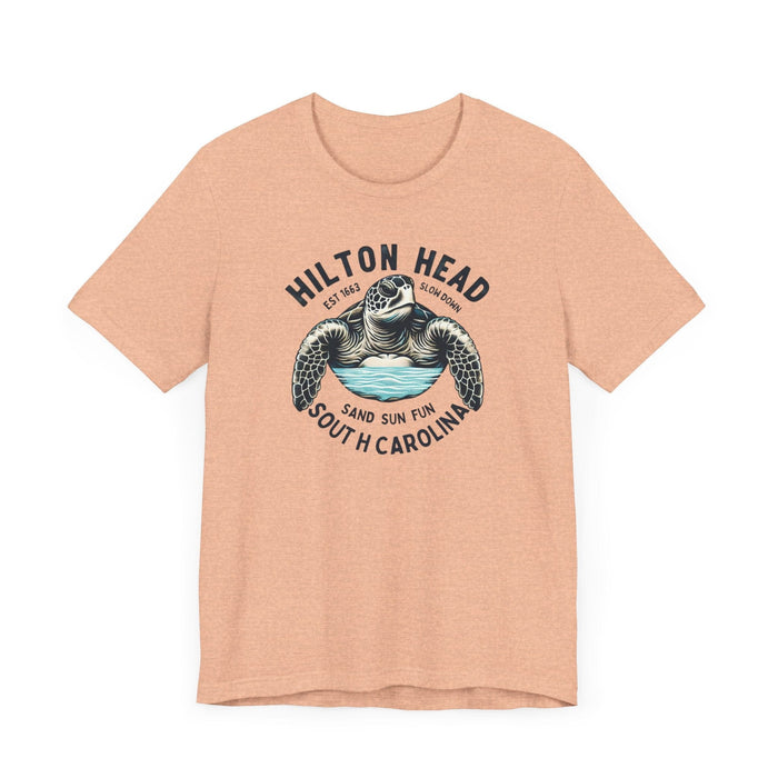 Printify T-Shirt Hilton Head South Carolina Graphic Tee Vacation Shirt Beach Vibes Destination Shirt Great Gift Idea