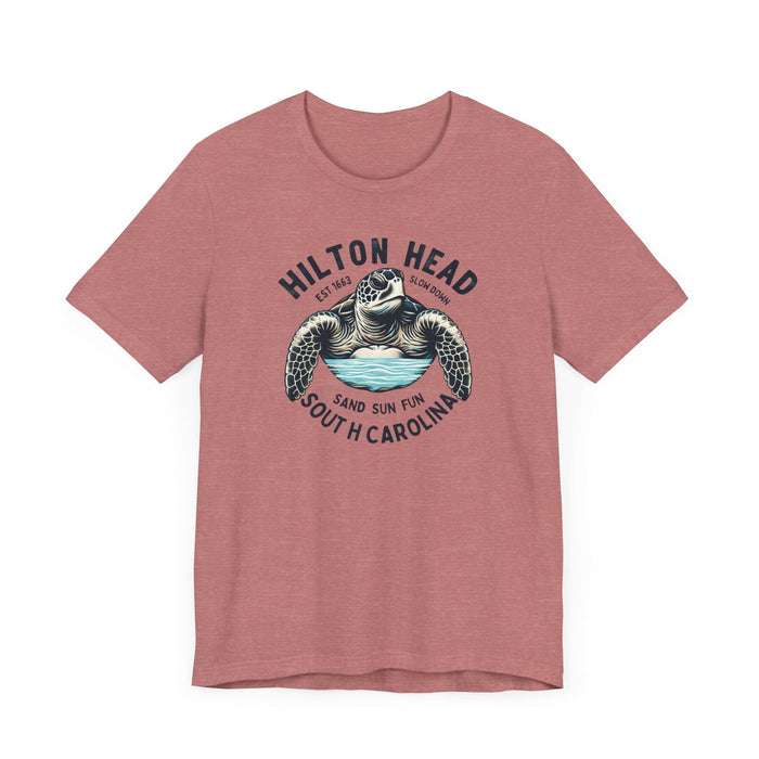 Printify T-Shirt Hilton Head South Carolina Graphic Tee Vacation Shirt Beach Vibes Destination Shirt Great Gift Idea