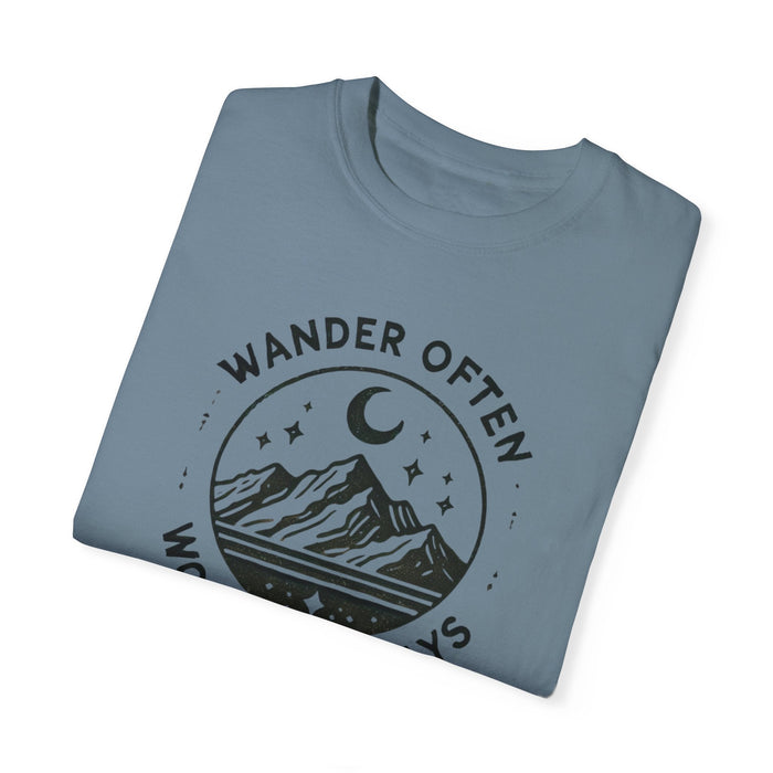 Printify T-Shirt Ice Blue / S Wander Often Wonder Always Graphic T-Shirt