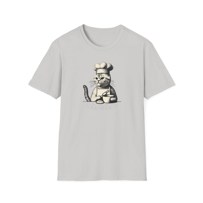 Printify T-Shirt Ice Grey / S Copy of Purrfect Chef Culinary Whiskers Adventures Tee | Cat Chef Foodie Lovers, Animal Lovers, Great Gift, Mom Gift, Dad Gift, Graphic Tshirt