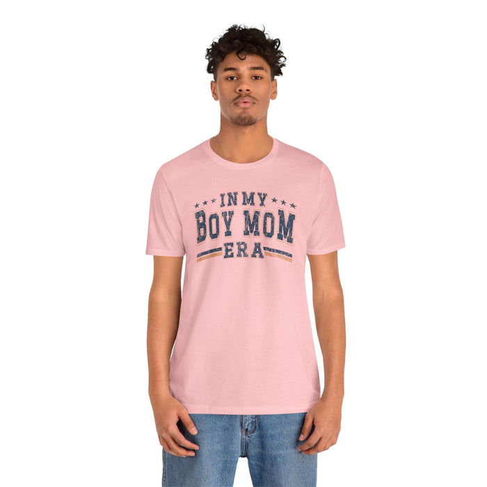 Printify T-Shirt In My Boy Mom Era Tee – Comfortable & Stylish Womens Short Sleeve Crewneck Cotton T-Shirt Mom Gift, Mothers Day Gift