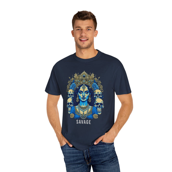 Printify T-Shirt Kali the Destroyer" Custom Comfort Colors 1717 Tee: Embrace Cozy Style! Hindu Goddess