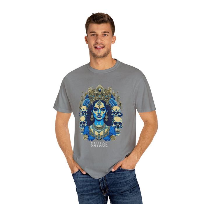 Printify T-Shirt Kali the Destroyer" Custom Comfort Colors 1717 Tee: Embrace Cozy Style! Hindu Goddess