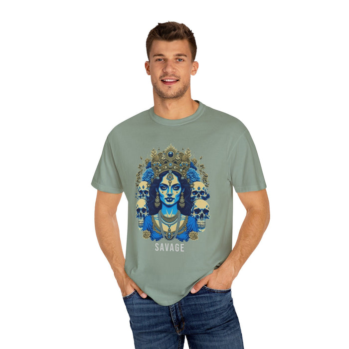 Printify T-Shirt Kali the Destroyer" Custom Comfort Colors 1717 Tee: Embrace Cozy Style! Hindu Goddess