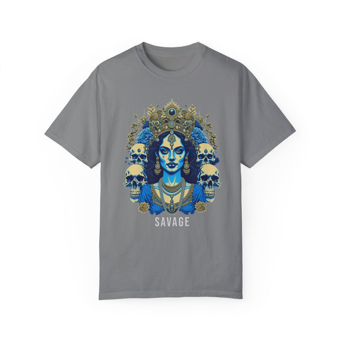 Printify T-Shirt Kali the Destroyer" Custom Comfort Colors 1717 Tee: Embrace Cozy Style! Hindu Goddess