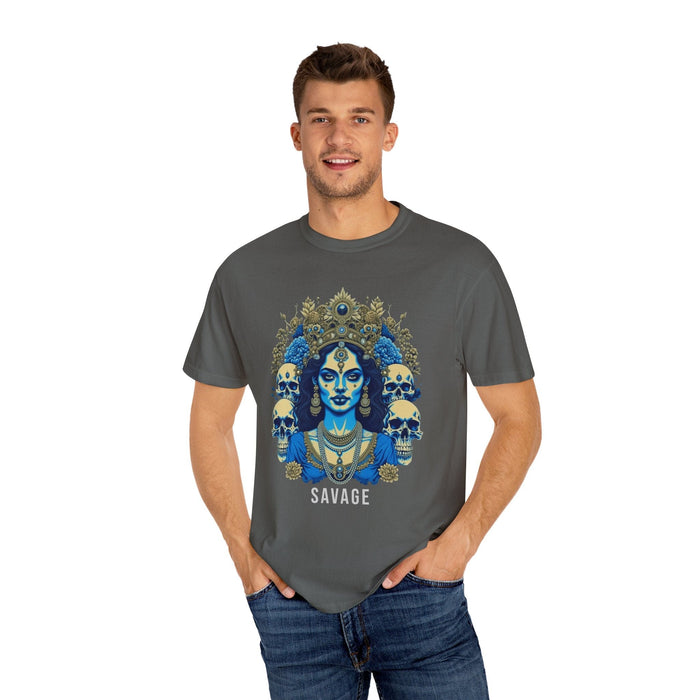 Printify T-Shirt Kali the Destroyer" Custom Comfort Colors 1717 Tee: Embrace Cozy Style! Hindu Goddess