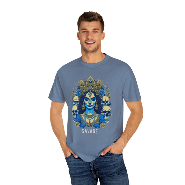 Printify T-Shirt Kali the Destroyer" Custom Comfort Colors 1717 Tee: Embrace Cozy Style! Hindu Goddess