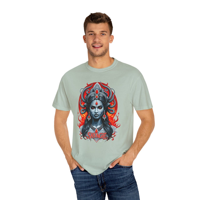 Printify T-Shirt Kali the Destroyer Hindu Goddess SAVAGE Unisex Garment-Dyed T-Shirt Comfort Colors Great Gift Idea Stylish and Trending