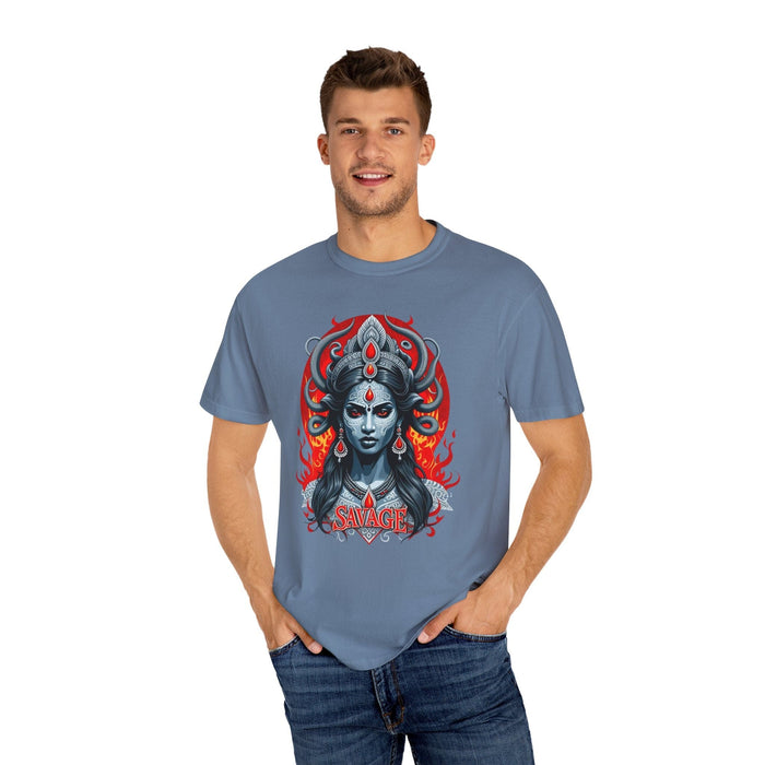 Printify T-Shirt Kali the Destroyer Hindu Goddess SAVAGE Unisex Garment-Dyed T-Shirt Comfort Colors Great Gift Idea Stylish and Trending