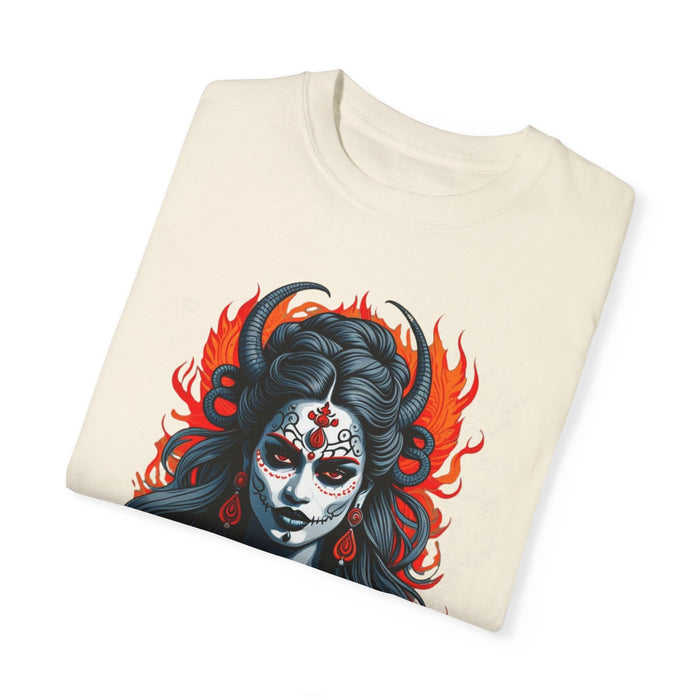 Printify T-Shirt Kali the Destroyer Hindu Goddess SAVAGE Unisex Garment-Dyed T-Shirt Comfort Colors Great Gift Idea Stylish and Trending