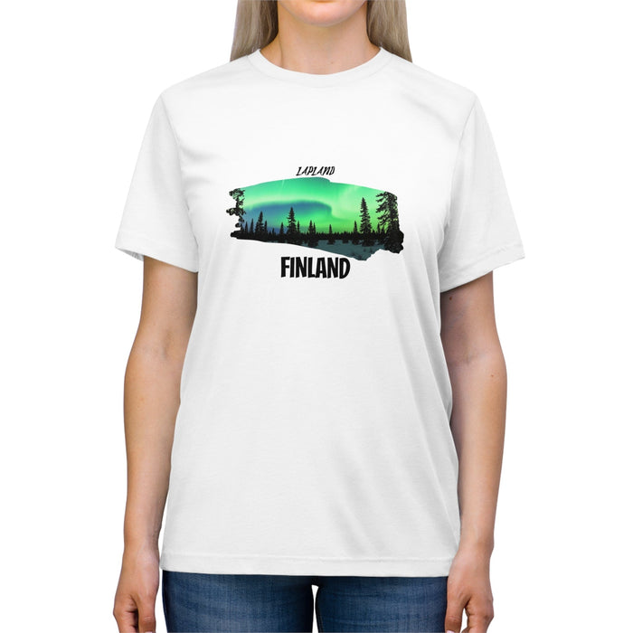 Printify T-Shirt Lapland Finland Northern Lights T-Shirt  Beauty of the Aurora Borealis