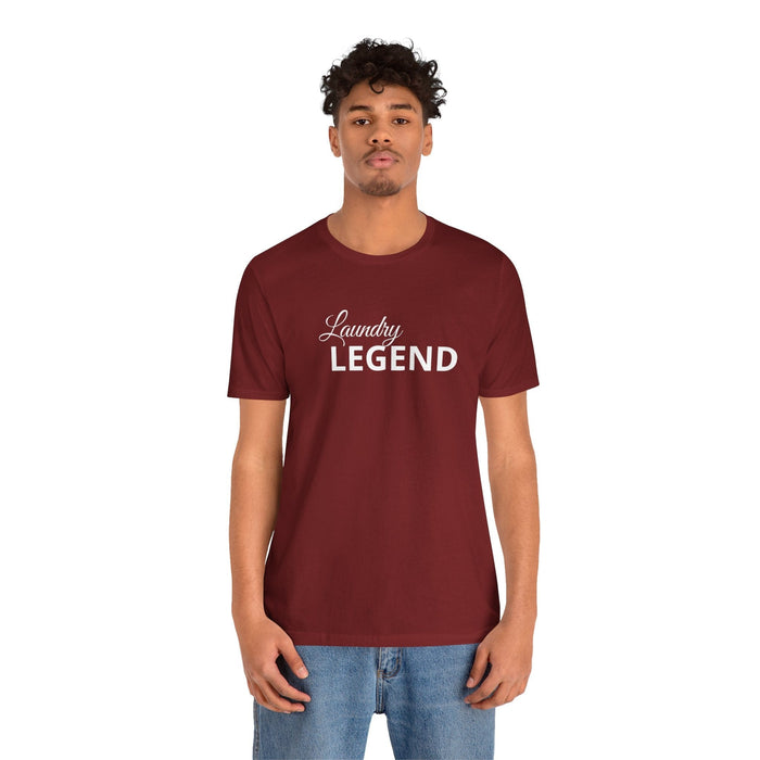 Printify T-Shirt Laundry Legend Unisex Tee – Conquer the Fold in Style! Short Sleeve Cotton Crewneck Great Gift Idea a Little Humor Added to The Day