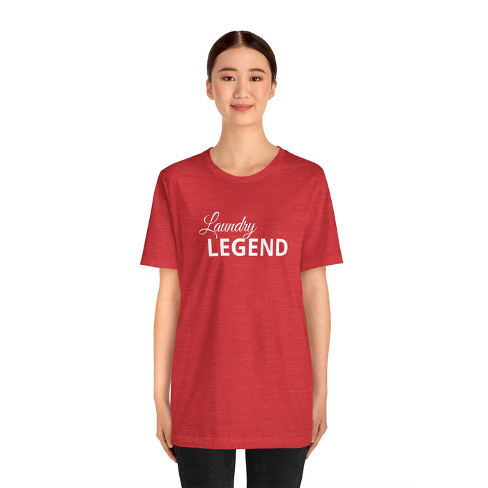 Printify T-Shirt Laundry Legend Unisex Tee – Conquer the Fold in Style! Short Sleeve Cotton Crewneck Great Gift Idea a Little Humor Added to The Day