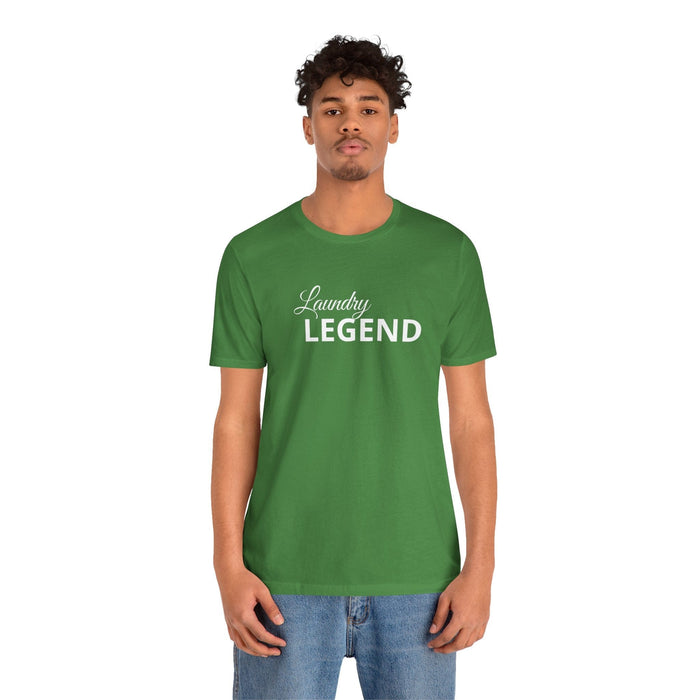 Printify T-Shirt Laundry Legend Unisex Tee – Conquer the Fold in Style! Short Sleeve Cotton Crewneck Great Gift Idea a Little Humor Added to The Day