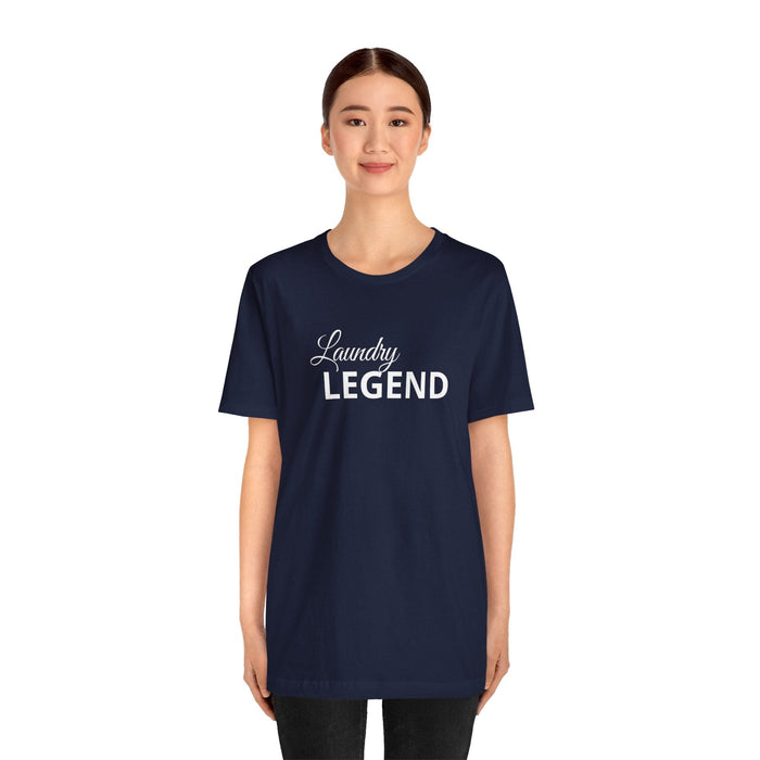 Printify T-Shirt Laundry Legend Unisex Tee – Conquer the Fold in Style! Short Sleeve Cotton Crewneck Great Gift Idea a Little Humor Added to The Day