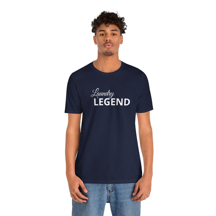 Printify T-Shirt Laundry Legend Unisex Tee – Conquer the Fold in Style! Short Sleeve Cotton Crewneck Great Gift Idea a Little Humor Added to The Day