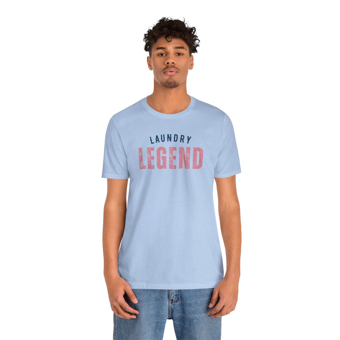 Printify T-Shirt Laundry Legend Unisex Tee – Conquer the Fold in Style! Short Sleeve Cotton Crewneck Great Gift to add a little humor to our day