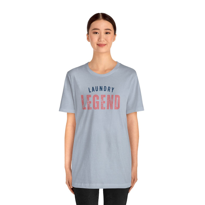 Printify T-Shirt Laundry Legend Unisex Tee – Conquer the Fold in Style! Short Sleeve Cotton Crewneck Great Gift to add a little humor to our day