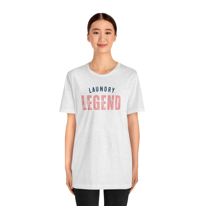 Printify T-Shirt Laundry Legend Unisex Tee – Conquer the Fold in Style! Short Sleeve Cotton Crewneck Great Gift to add a little humor to our day