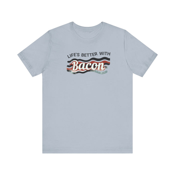 Printify T-Shirt Life's Better With Bacon!!! Dive into Fun with Our Classic Tee! Bacon Lovers!