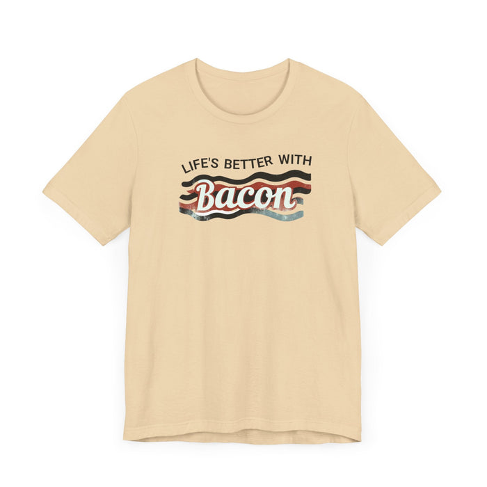 Printify T-Shirt Life's Better With Bacon!!! Dive into Fun with Our Classic Tee! Bacon Lovers!