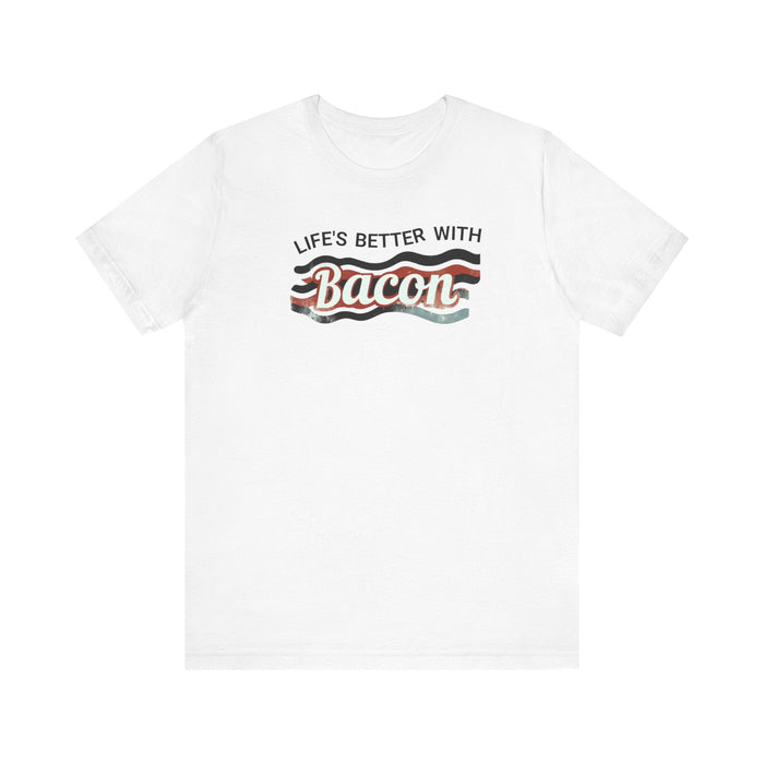 Printify T-Shirt Life's Better With Bacon!!! Dive into Fun with Our Classic Tee! Bacon Lovers!