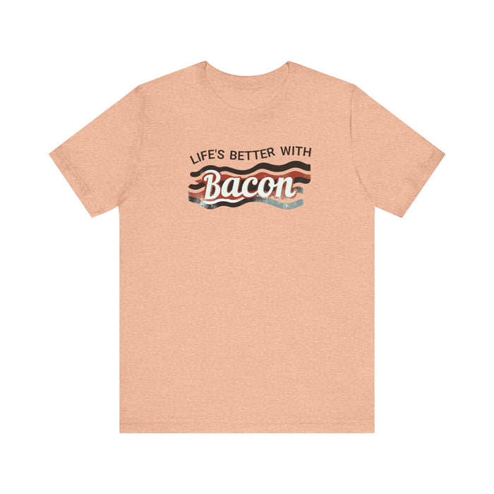 Printify T-Shirt Life's Better With Bacon!!! Dive into Fun with Our Classic Tee! Bacon Lovers!