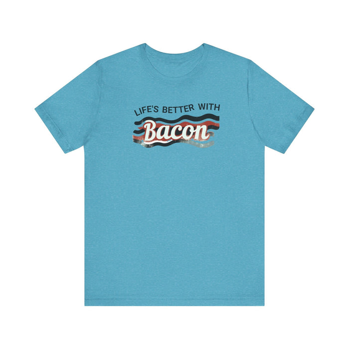 Printify T-Shirt Life's Better With Bacon!!! Dive into Fun with Our Classic Tee! Bacon Lovers!