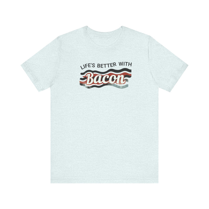 Printify T-Shirt Life's Better With Bacon!!! Dive into Fun with Our Classic Tee! Bacon Lovers!