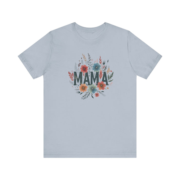 Printify T-Shirt Light Blue / S Boho Wildflower Mama: Embrace Nature in Style with our Comfy Tee!