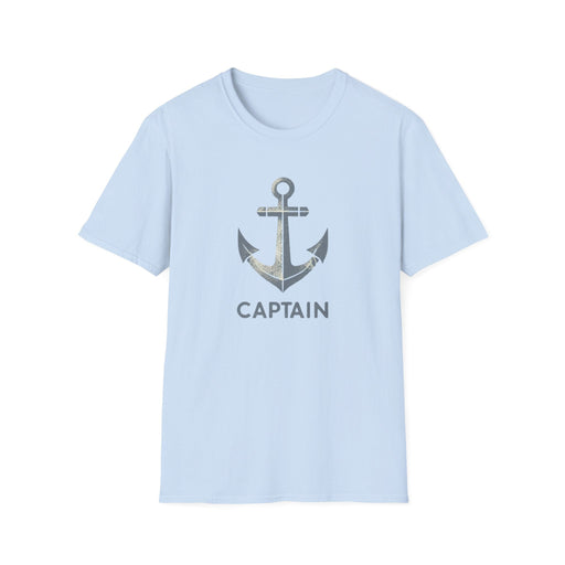 Printify T-Shirt Light Blue / S Captain Tee Stylish Nautical Seaside Anchor Tee | Unisex Soft-Style Comfort Shirt Great Gift, Husband Gift, Boyfriend Gift, Boat shirt