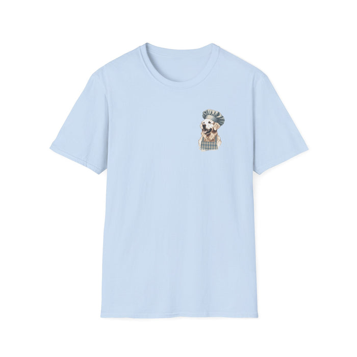 Printify T-Shirt Light Blue / S Golden Chef Culinary Adventures Tee | We Love Our Golden Retrievers