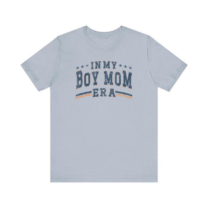 Printify T-Shirt Light Blue / S In My Boy Mom Era Tee – Comfortable & Stylish Womens Short Sleeve Crewneck Cotton T-Shirt Mom Gift, Mothers Day Gift