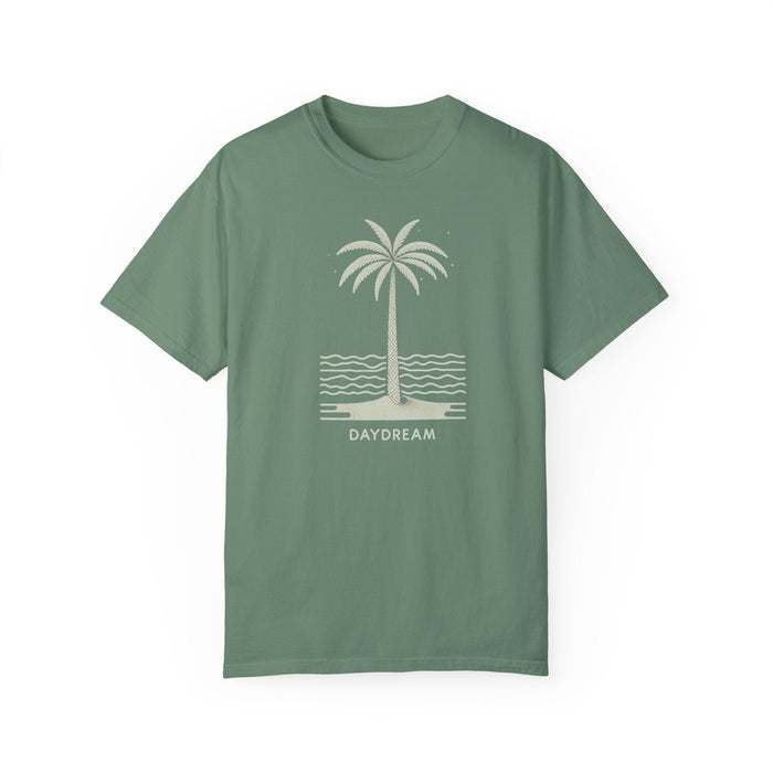 Printify T-Shirt Light Green / S Daydreaming Under The Palms Comfort Colors 1717 Tee Beach Shirt, Great Gift, Sister Gift, Wife Gift, Mom Gift, Mothers Day Gift Unisex