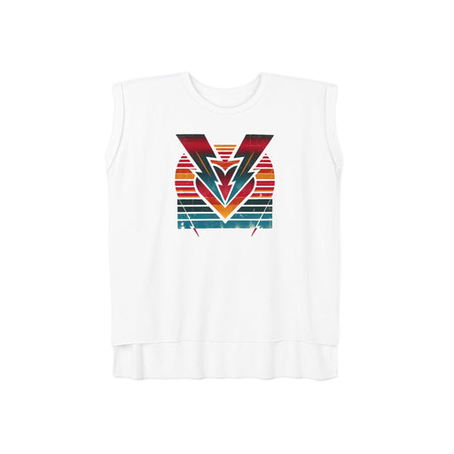 Printify T-Shirt Lightning Bolt Heart Women's Muscle Tee: Sporty Style with a Touch of Edge Tshirt