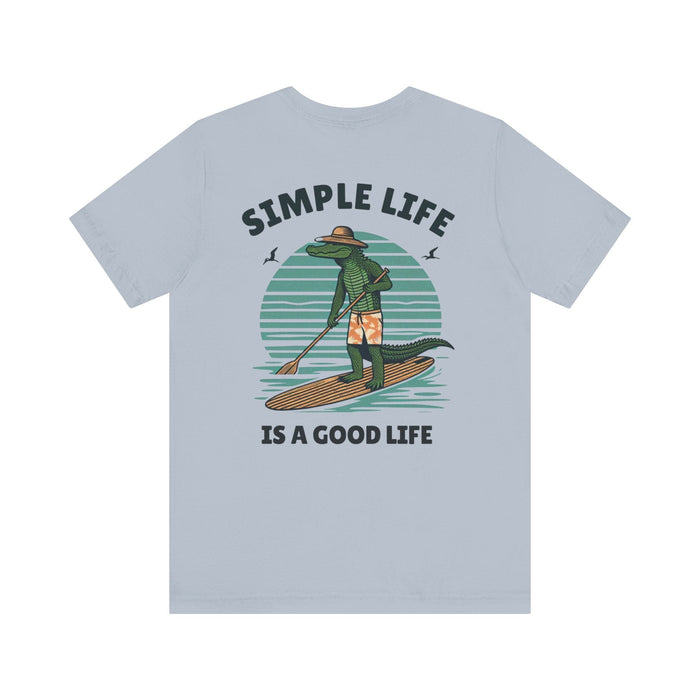 Printify T-Shirt Livin the Simple Life Alligator Graphic Tee Vacation Shirt Beach Vibes Destination Shirt Great Gift Idea