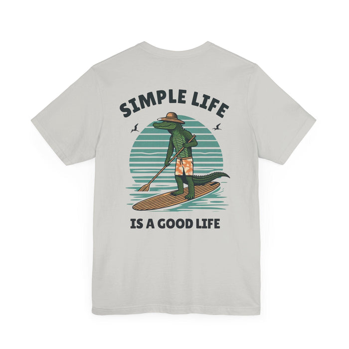 Printify T-Shirt Livin the Simple Life Alligator Graphic Tee Vacation Shirt Beach Vibes Destination Shirt Great Gift Idea