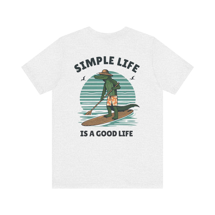 Printify T-Shirt Livin the Simple Life Alligator Graphic Tee Vacation Shirt Beach Vibes Destination Shirt Great Gift Idea