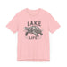 Printify T-Shirt Living With The Turtle Lake Life Jersey Short Sleeve Tee - Soft Cotton Classic Nature Great Gift, Husband Gift, Wife Gift Fishing Shirt