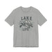 Printify T-Shirt Living With The Turtle Lake Life Jersey Short Sleeve Tee - Soft Cotton Classic Nature Great Gift, Husband Gift, Wife Gift Fishing Shirt